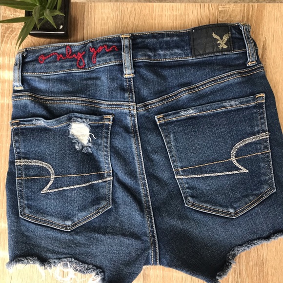 American Eagle Hi-Rise Shortie Zipper Jean Shorts - Picture 6 of 6